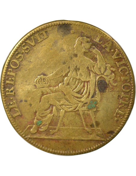 Louis XIV Paix de Ratisbonne 1 jeton Laiton 1684-1690 Nuremberg