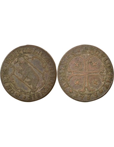 Suisse (Berne) 1/2 batzen Billon 1755