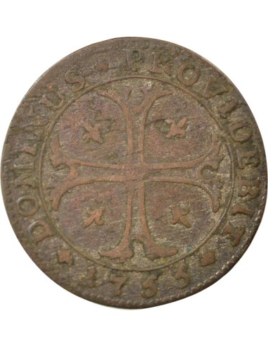 Suisse (Berne) 1/2 batzen Billon 1755