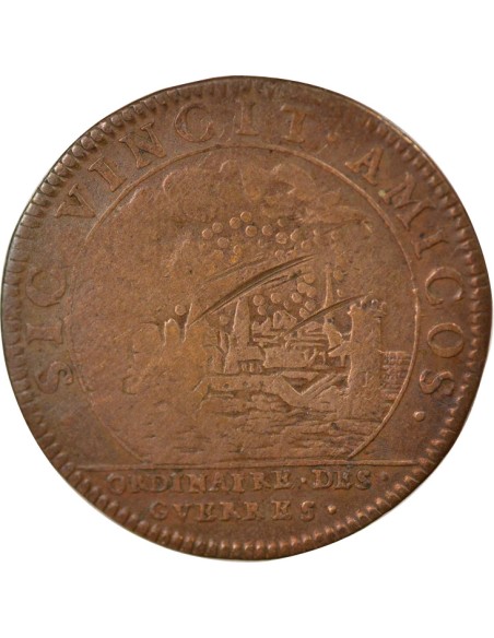 Louis XIV Ordinaire des Guerres 1 jeton Cuivre 1663