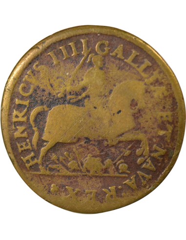 Louis XIV France & Navarre 1 jeton Laiton 1596 Nuremberg