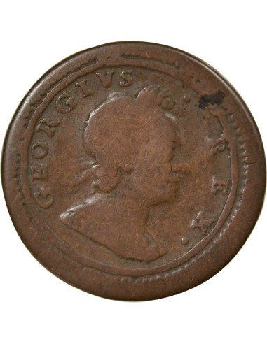 Grande Bretagne George I de Grande-Bretagne et d'Irlande 2e Emission 1 farthing Cuivre 1720 Londres
