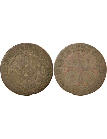 Suisse (Berne) 1/2 batzen Billon 1754