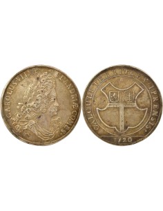 Belgique Charles VI du Saint Empire Territoire d'Ypres 1 jeton Argent 1720