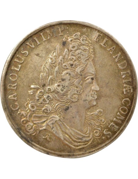 Belgique Charles VI du Saint Empire Territoire d'Ypres 1 jeton Argent 1720