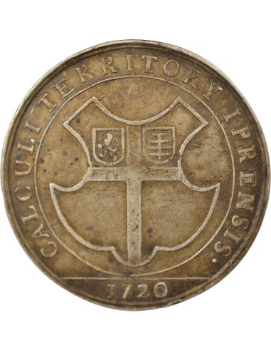 Belgique Charles VI du Saint Empire Territoire d'Ypres 1 jeton Argent 1720