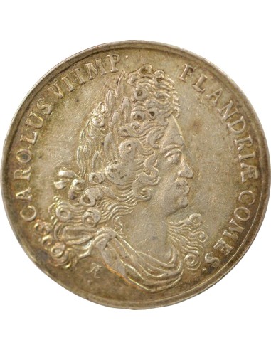 Belgique Charles VI du Saint Empire Territoire d'Ypres 1 jeton Argent 1720