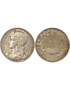 Fédération 1 médaille Bronze Argenté 1884-1913 A Paris