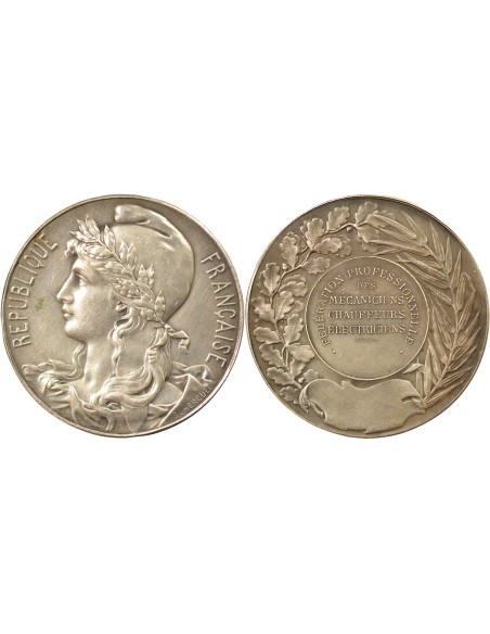 Fédération 1 médaille Bronze Argenté 1884-1913 A Paris