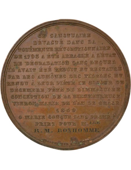 Religion 1 médaille Bronze 1849 T Nantes
