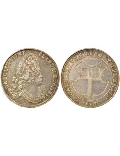 Belgique Charles VI du Saint Empire Territoire d'Ypres 1 jeton Argent 1720