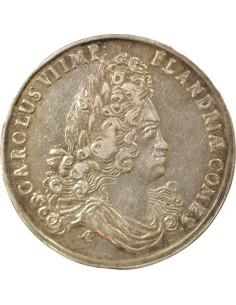 Belgique Charles VI du Saint Empire Territoire d'Ypres 1 jeton Argent 1720 2