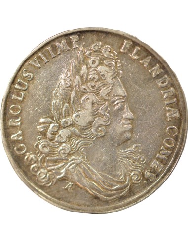 Belgique Charles VI du Saint Empire Territoire d'Ypres 1 jeton Argent 1720