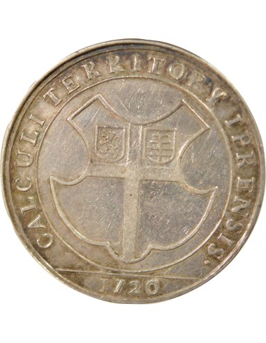 Belgique Charles VI du Saint Empire Territoire d'Ypres 1 jeton Argent 1720