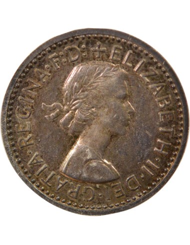 Reine d'Angleterre et du Commonwealth Maundy 3 pence Argent 1968 Londres