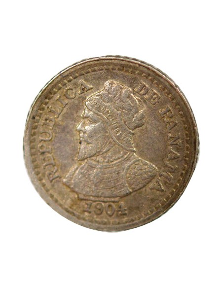 Panama 10 centesimos Argent 1904 (1905) Philadelphie