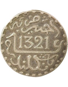 Maroc Abd al-Aziz 1/2 dirham Argent 1321 AH (1903) Londres 2