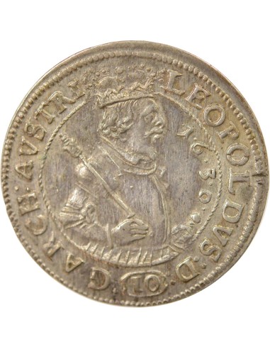 Tyrol Léopold V d'Autriche 10 kreuzer Argent 1630 Hall