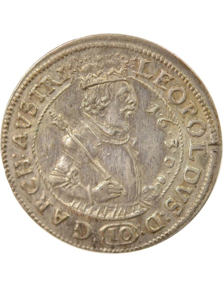 Tyrol Léopold V d'Autriche 10 kreuzer Argent 1630 Hall