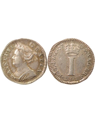 Royaume-Uni Anne de Grande Bretagne Maundy 1 penny Argent 1706