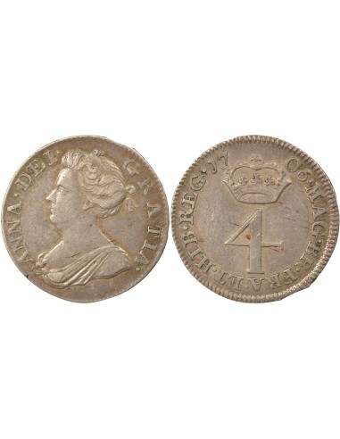 Royaume-Uni Anne de Grande Bretagne Maundy 4 pence Argent 1706