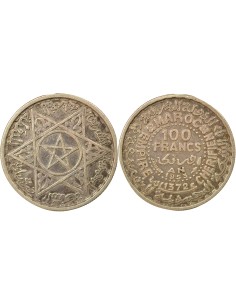 Maroc Mohammed V du Maroc 100 francs Argent 1372 AH / 1953 A - Paris