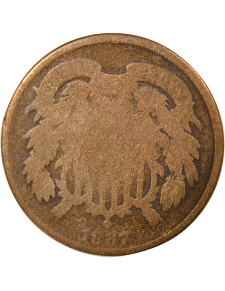 USA Union Shield 2 cents Bronze 1867 Philadelphie