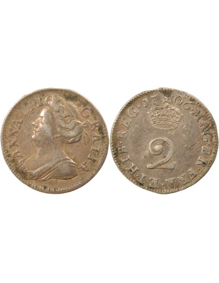 Royaume-Uni Anne de Grande Bretagne Maundy 2 pence Argent 1706