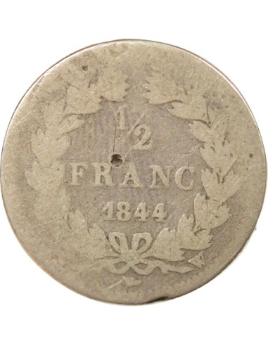 Louis-Philippe Ier 1/2 franc Argent 1844 W Lille
