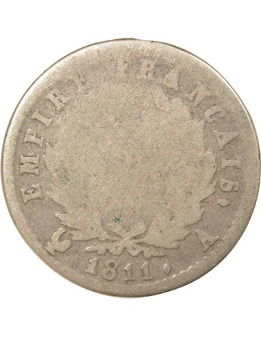 Roi d'Italie Empire 1/2 franc Argent 1811 A - Paris