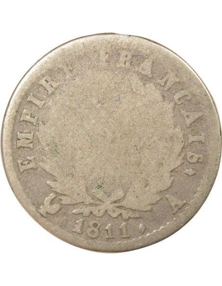 Roi d'Italie Empire 1/2 franc Argent 1811 A - Paris