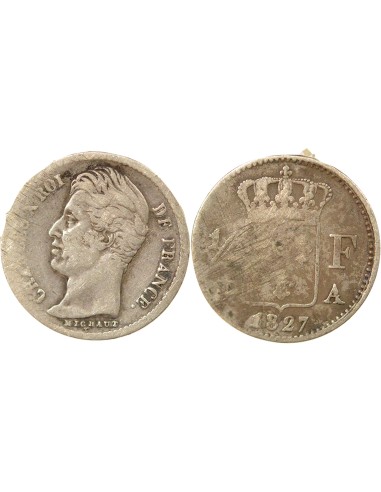 Charles X 1/4 franc Argent 1827 A - Paris