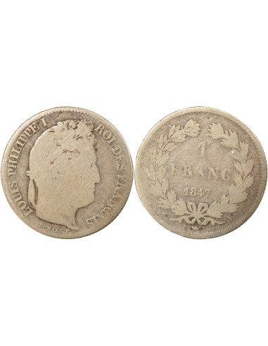 Louis-Philippe Ier 1 franc Argent 1847 A - Paris