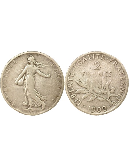 Semeuse 2 francs Argent 1900 A Paris