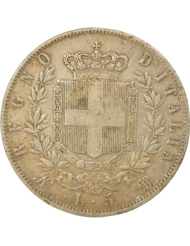 Italie Victor Emmanuel II 5 lire Argent 1864 Naples