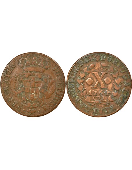 Portugal Joseph I 10 reis Cuivre 1764 Lisbonne