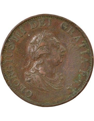 Roi de Grande-Bretagne et d´Irlande 1/2 penny Cuivre 1799 Londres
