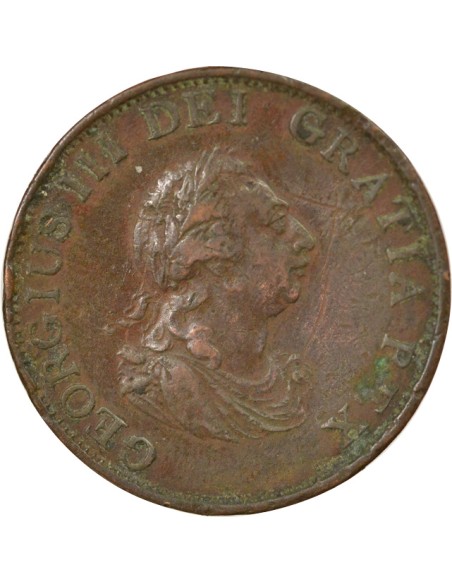 Roi de Grande-Bretagne et d´Irlande 1/2 penny Cuivre 1799 Londres