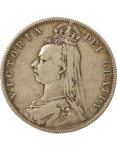 Reine Effigie du Jubilé 1/2 couronne Argent 1889 Londres