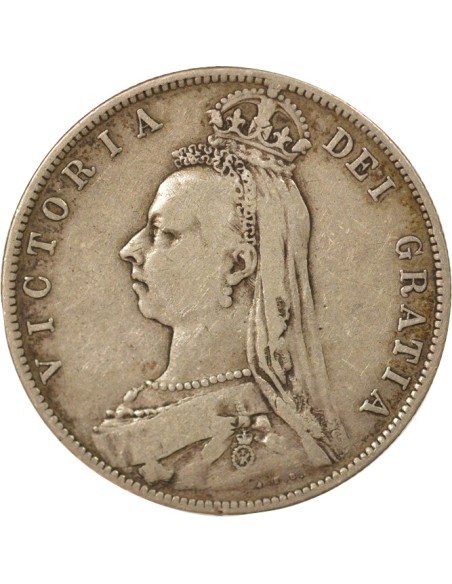 Reine Effigie du Jubilé 1/2 couronne Argent 1889 Londres