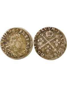 Louis XIV Aux Insignes 5 sols Argent 1703 BB Strasbourg