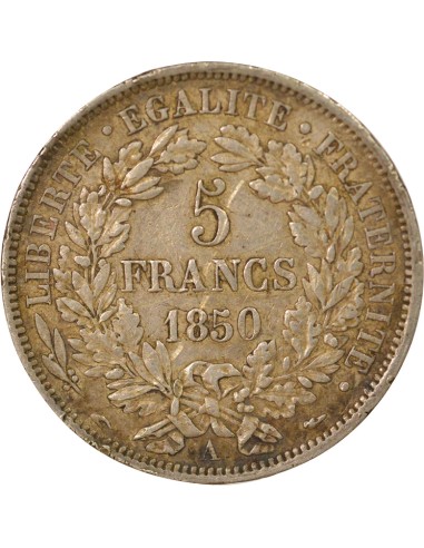 5 francs Argent 1850 A - Paris