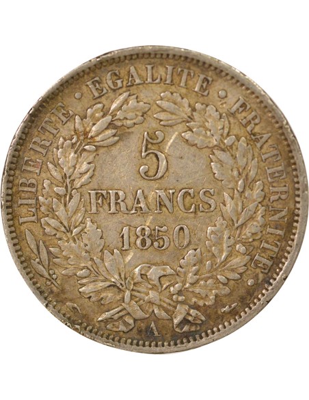 5 francs Argent 1850 A - Paris