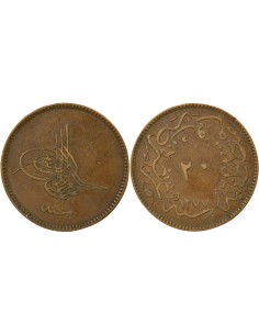 Empire Ottoman Abdülaziz 20 para Cuivre 1277 (1861) Constantinople
