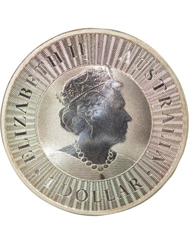 Reine d'Angleterre et du Commonwealth Kangourou 1 Dollar Argent 2020 Perth