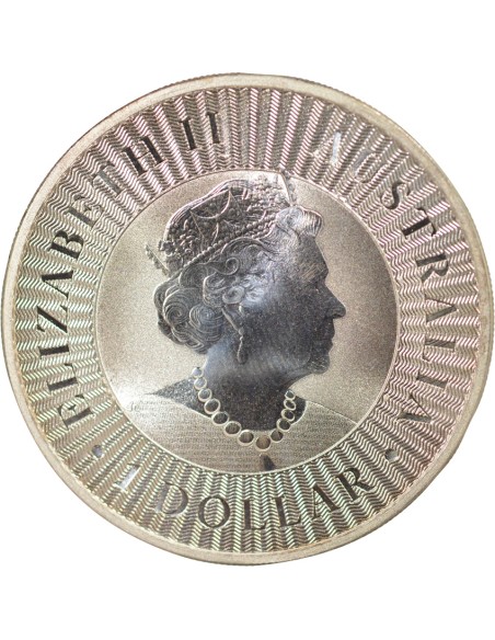 Reine d'Angleterre et du Commonwealth Kangourou 1 Dollar Argent 2020 Perth