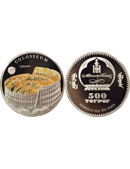 Mongolie Colosseum 500 tögrög Argent 2008