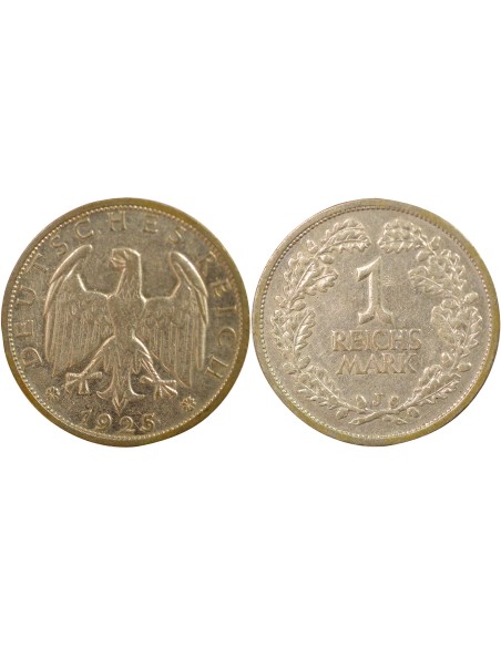 Allemagne 1 mark Argent 1925 J Hambourg