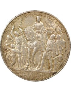 Etats Allemands (Prusse) Guillaume II Déclaration de Guerre 2 mark Argent 1913 A Berlin 2