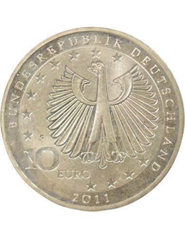 Allemagne Franz Liszt Franz Liszt 10 euros Argent 2011 G Karlsruhe